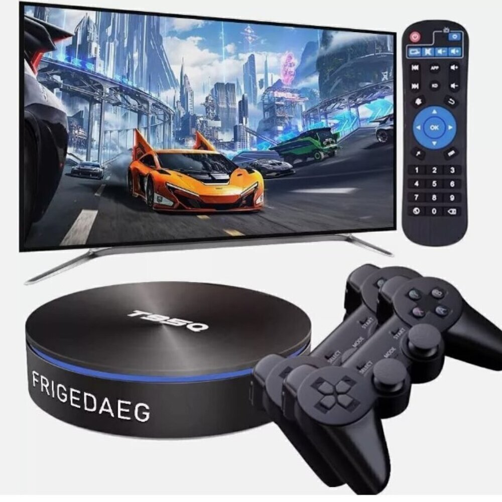 T95Q RETRO GAME TV BOX CONSOLE WITH 50K ON-BOARD GAMES PSP/PS1/ARCADE‎ NEW